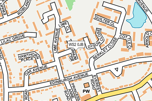 WS2 0JB map - OS OpenMap – Local (Ordnance Survey)