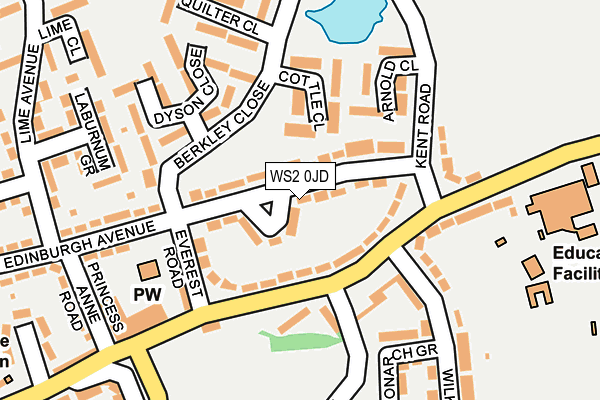 WS2 0JD map - OS OpenMap – Local (Ordnance Survey)