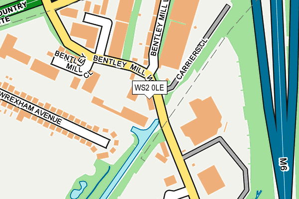 WS2 0LE map - OS OpenMap – Local (Ordnance Survey)