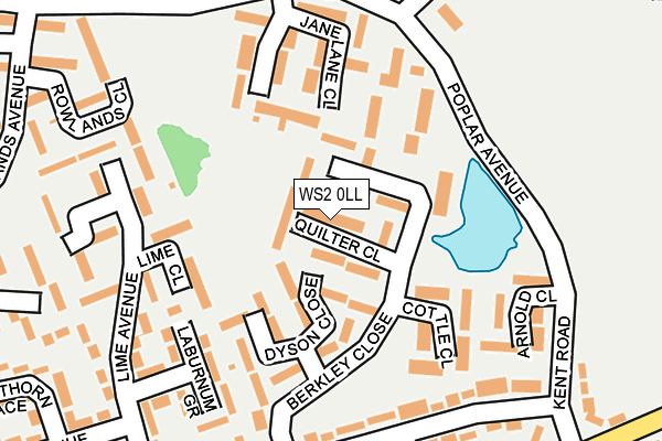 WS2 0LL map - OS OpenMap – Local (Ordnance Survey)