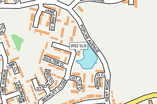 WS2 0LN map - OS OpenMap – Local (Ordnance Survey)