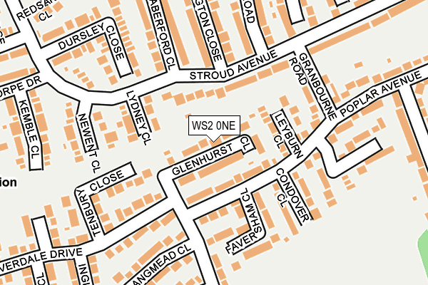 WS2 0NE map - OS OpenMap – Local (Ordnance Survey)