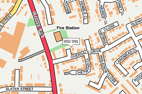 WS2 0NS map - OS OpenMap – Local (Ordnance Survey)