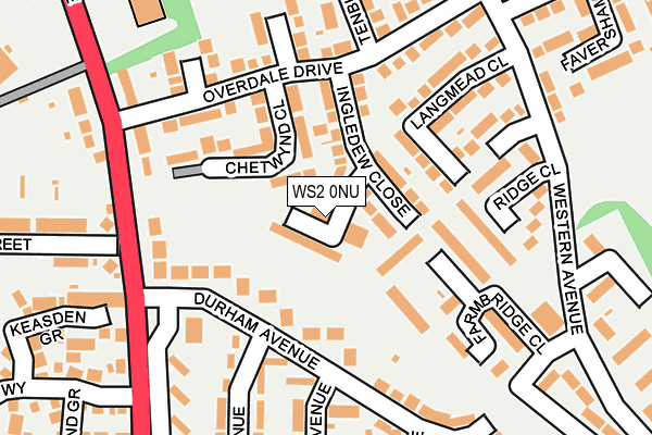 WS2 0NU map - OS OpenMap – Local (Ordnance Survey)