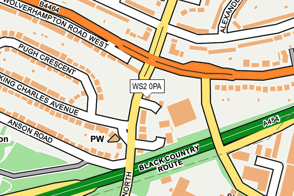 WS2 0PA map - OS OpenMap – Local (Ordnance Survey)