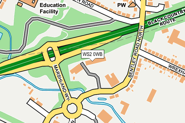 WS2 0WB map - OS OpenMap – Local (Ordnance Survey)