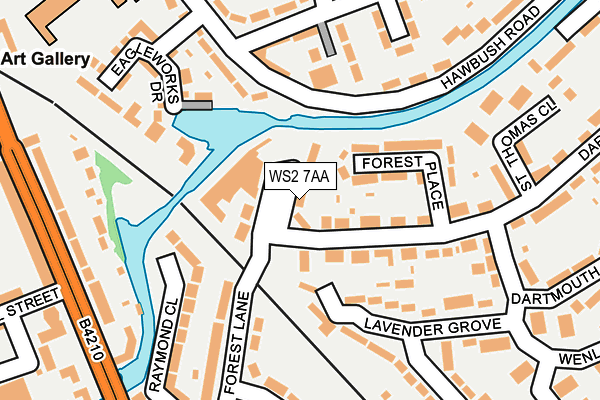 WS2 7AA map - OS OpenMap – Local (Ordnance Survey)