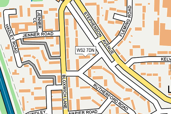 WS2 7DN map - OS OpenMap – Local (Ordnance Survey)