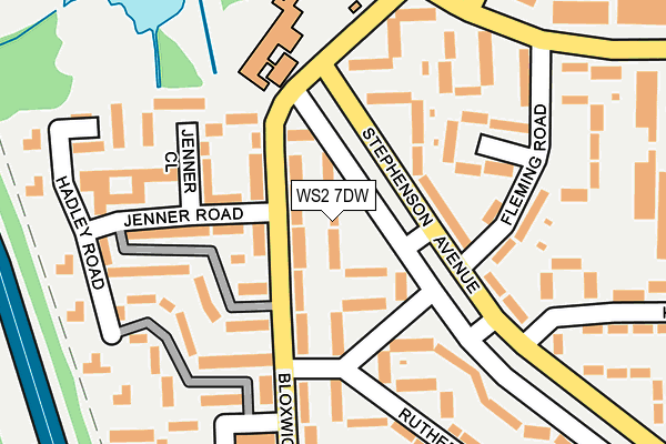 WS2 7DW map - OS OpenMap – Local (Ordnance Survey)