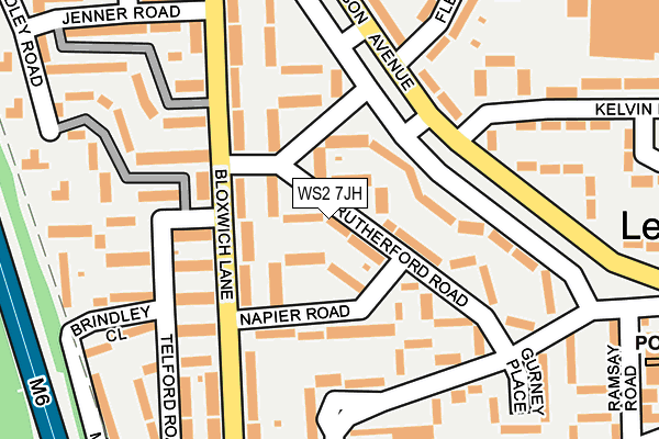 WS2 7JH map - OS OpenMap – Local (Ordnance Survey)