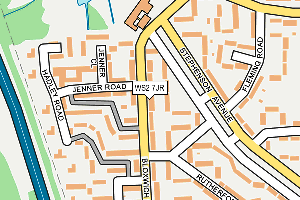 WS2 7JR map - OS OpenMap – Local (Ordnance Survey)