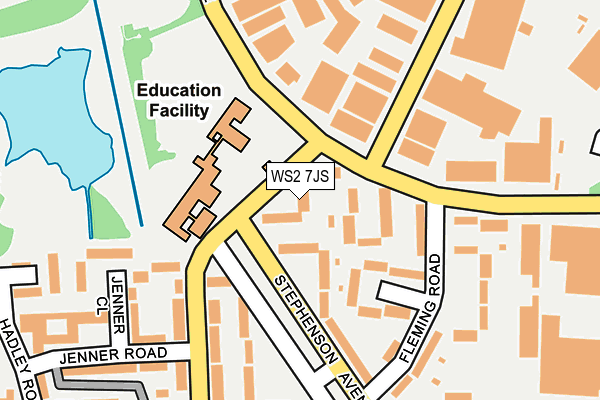 WS2 7JS map - OS OpenMap – Local (Ordnance Survey)