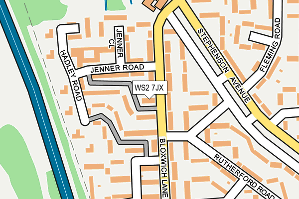 WS2 7JX map - OS OpenMap – Local (Ordnance Survey)