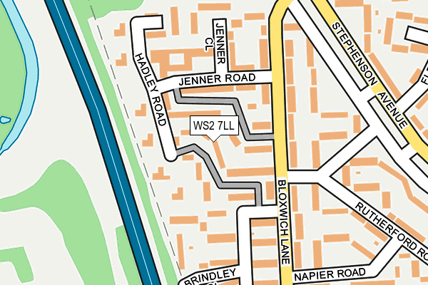WS2 7LL map - OS OpenMap – Local (Ordnance Survey)