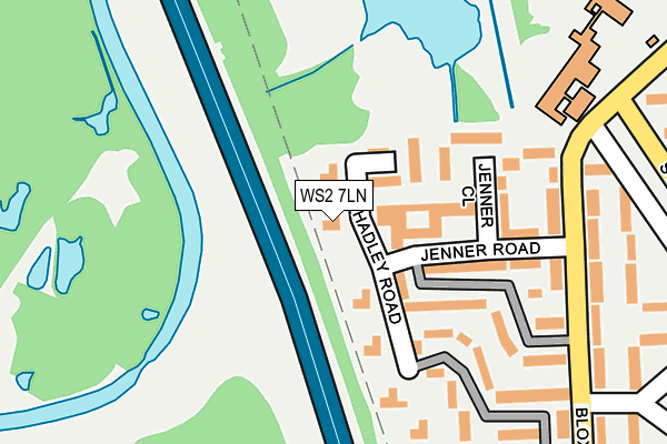 WS2 7LN map - OS OpenMap – Local (Ordnance Survey)