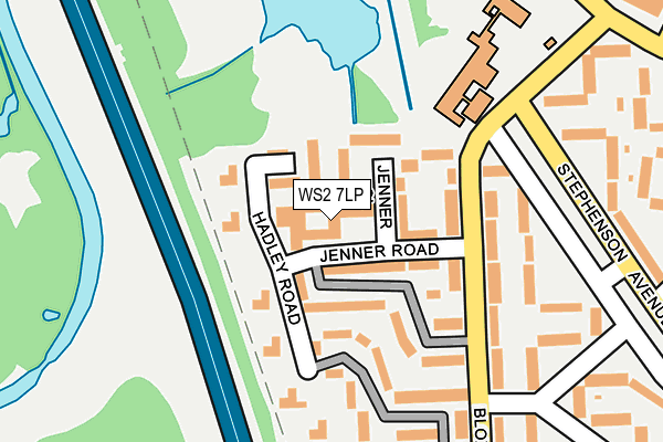 WS2 7LP map - OS OpenMap – Local (Ordnance Survey)