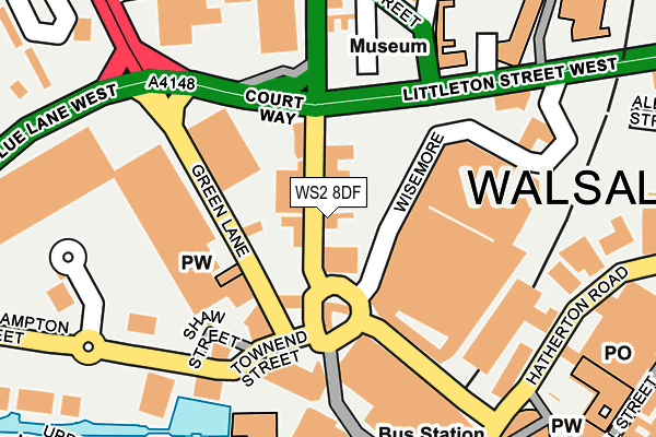 WS2 8DF map - OS OpenMap – Local (Ordnance Survey)
