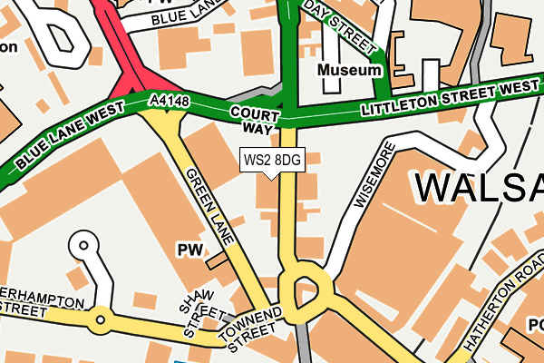 WS2 8DG map - OS OpenMap – Local (Ordnance Survey)