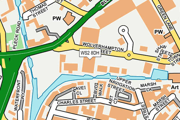WS2 8DH map - OS OpenMap – Local (Ordnance Survey)