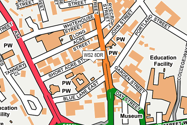 WS2 8DR map - OS OpenMap – Local (Ordnance Survey)