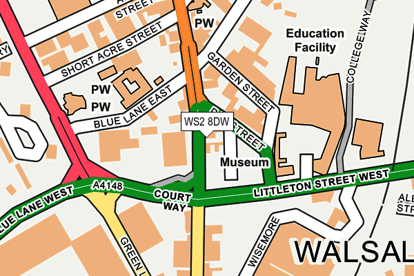 WS2 8DW map - OS OpenMap – Local (Ordnance Survey)