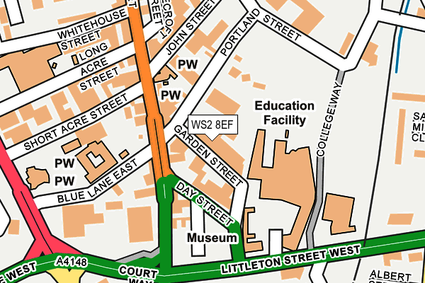 WS2 8EF map - OS OpenMap – Local (Ordnance Survey)