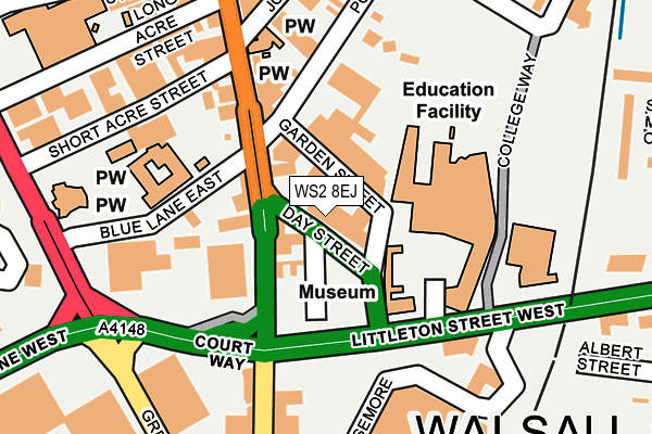 WS2 8EJ map - OS OpenMap – Local (Ordnance Survey)