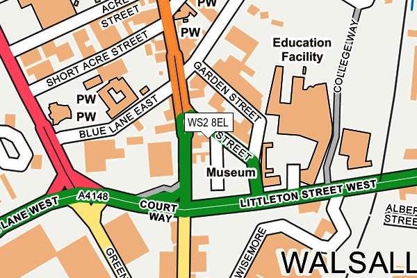 WS2 8EL map - OS OpenMap – Local (Ordnance Survey)