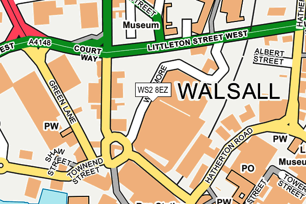 WS2 8EZ map - OS OpenMap – Local (Ordnance Survey)