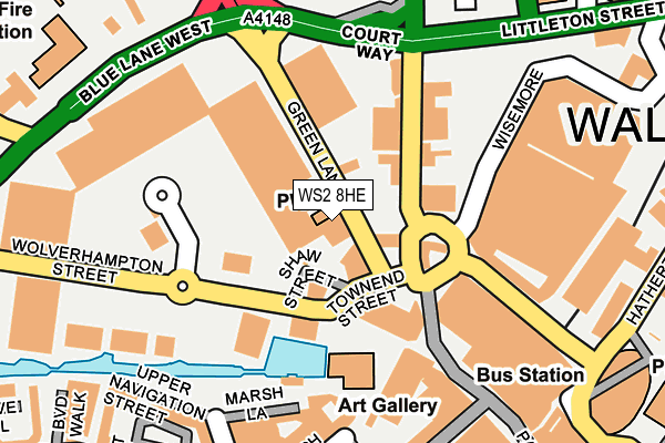 WS2 8HE map - OS OpenMap – Local (Ordnance Survey)