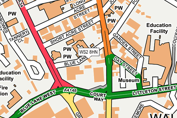 WS2 8HN map - OS OpenMap – Local (Ordnance Survey)