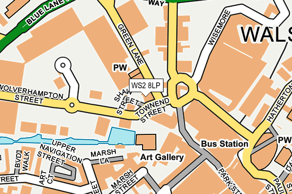 WS2 8LP map - OS OpenMap – Local (Ordnance Survey)