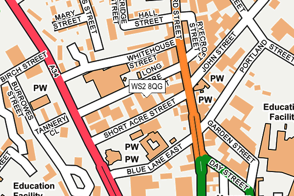 WS2 8QG map - OS OpenMap – Local (Ordnance Survey)