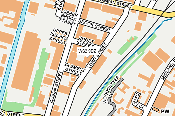 WS2 9DZ map - OS OpenMap – Local (Ordnance Survey)
