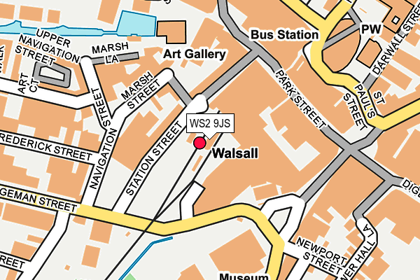 WS2 9JS map - OS OpenMap – Local (Ordnance Survey)