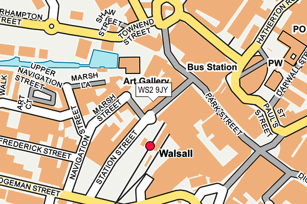 WS2 9JY map - OS OpenMap – Local (Ordnance Survey)