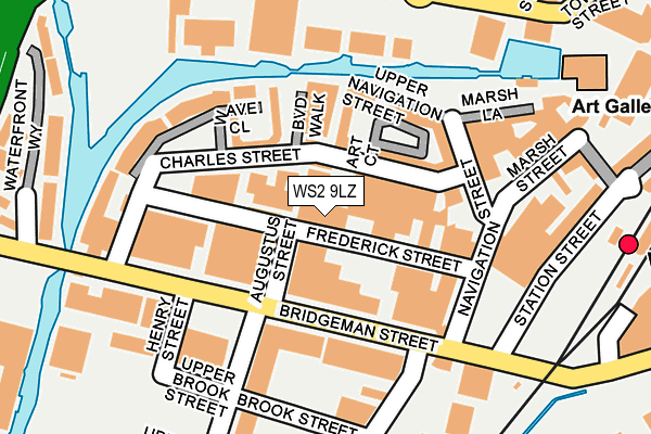 WS2 9LZ map - OS OpenMap – Local (Ordnance Survey)