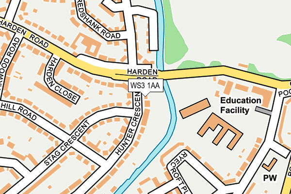 WS3 1AA map - OS OpenMap – Local (Ordnance Survey)