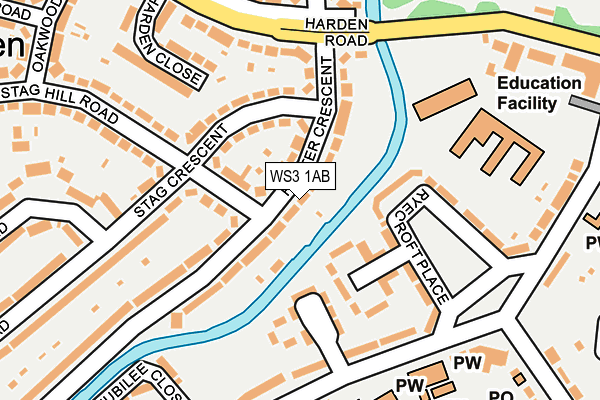 WS3 1AB map - OS OpenMap – Local (Ordnance Survey)