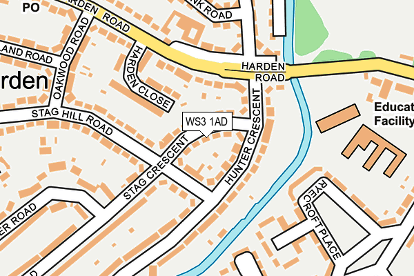 WS3 1AD map - OS OpenMap – Local (Ordnance Survey)
