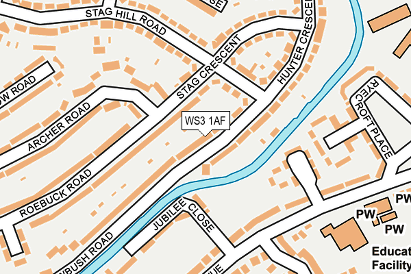 WS3 1AF map - OS OpenMap – Local (Ordnance Survey)
