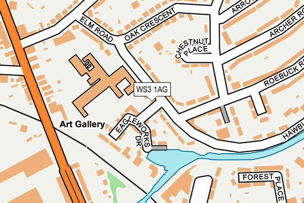 WS3 1AG map - OS OpenMap – Local (Ordnance Survey)