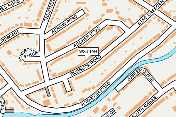 WS3 1AH map - OS OpenMap – Local (Ordnance Survey)