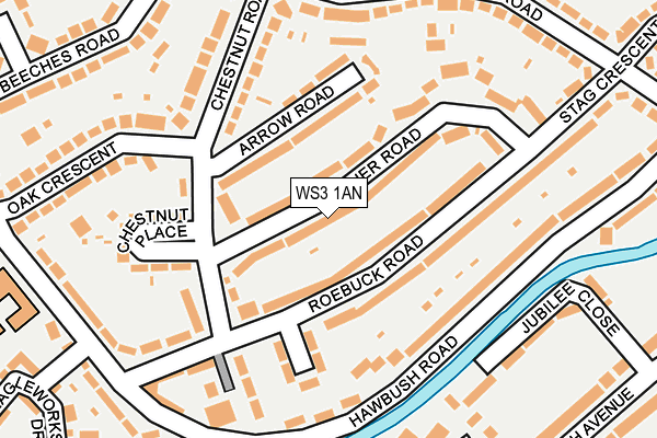 WS3 1AN map - OS OpenMap – Local (Ordnance Survey)