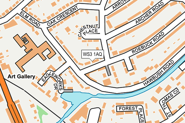 WS3 1AQ map - OS OpenMap – Local (Ordnance Survey)