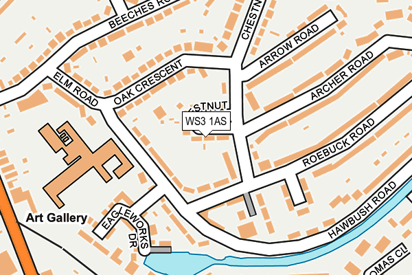 WS3 1AS map - OS OpenMap – Local (Ordnance Survey)