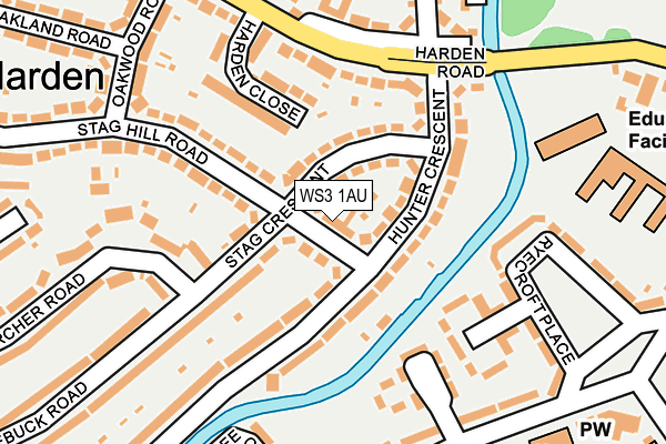WS3 1AU map - OS OpenMap – Local (Ordnance Survey)