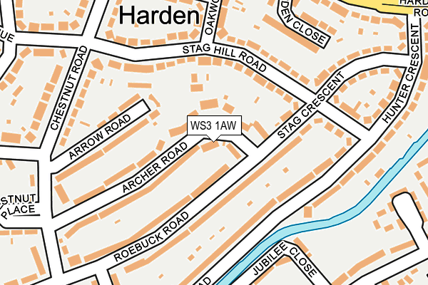 WS3 1AW map - OS OpenMap – Local (Ordnance Survey)