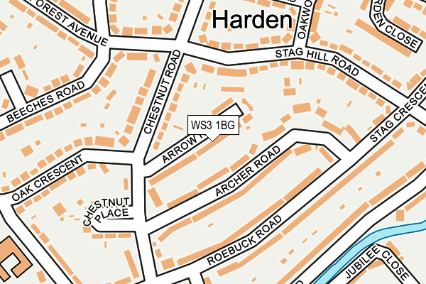 WS3 1BG map - OS OpenMap – Local (Ordnance Survey)