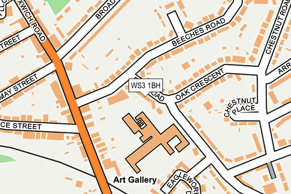 WS3 1BH map - OS OpenMap – Local (Ordnance Survey)